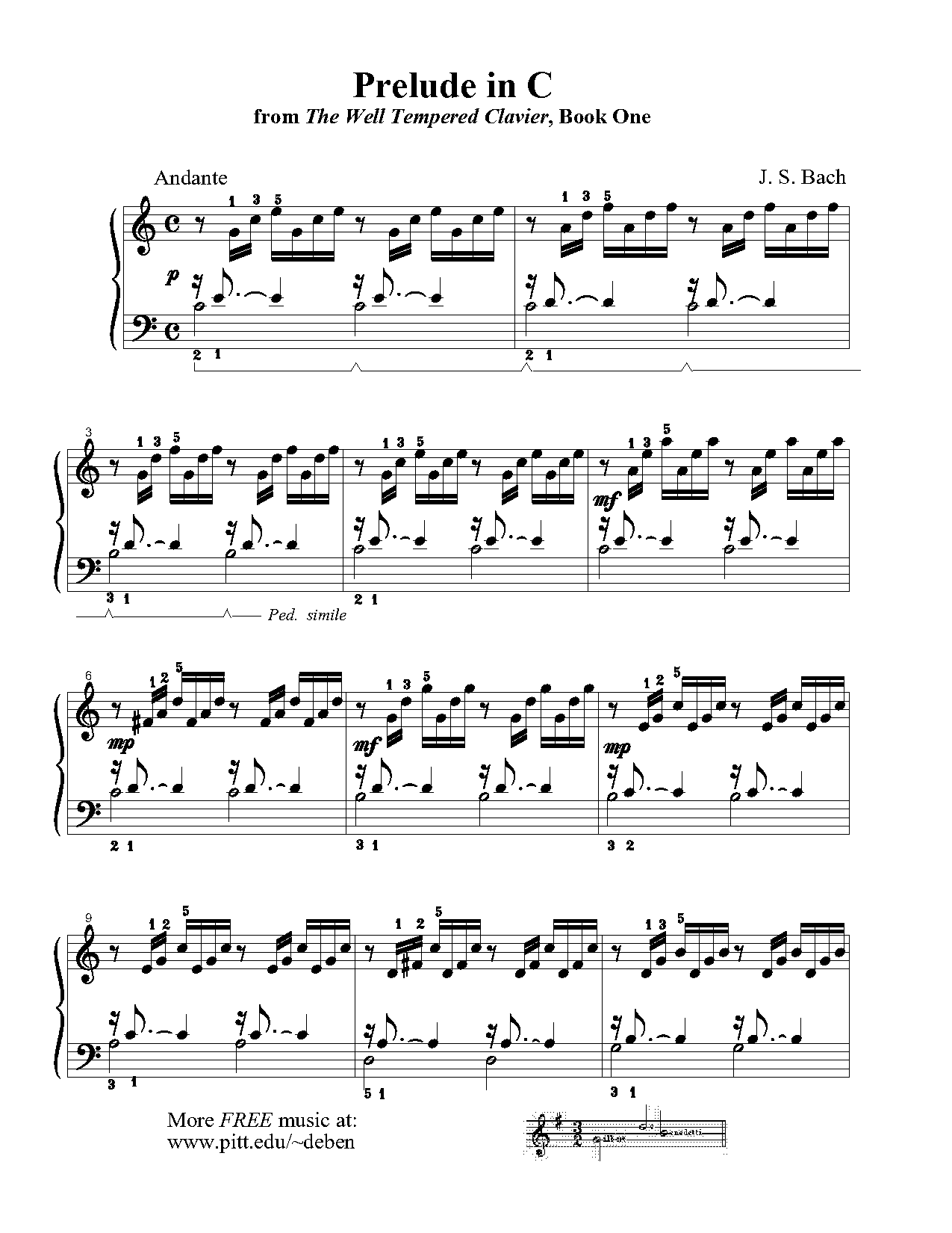 bach piano sheet pdf